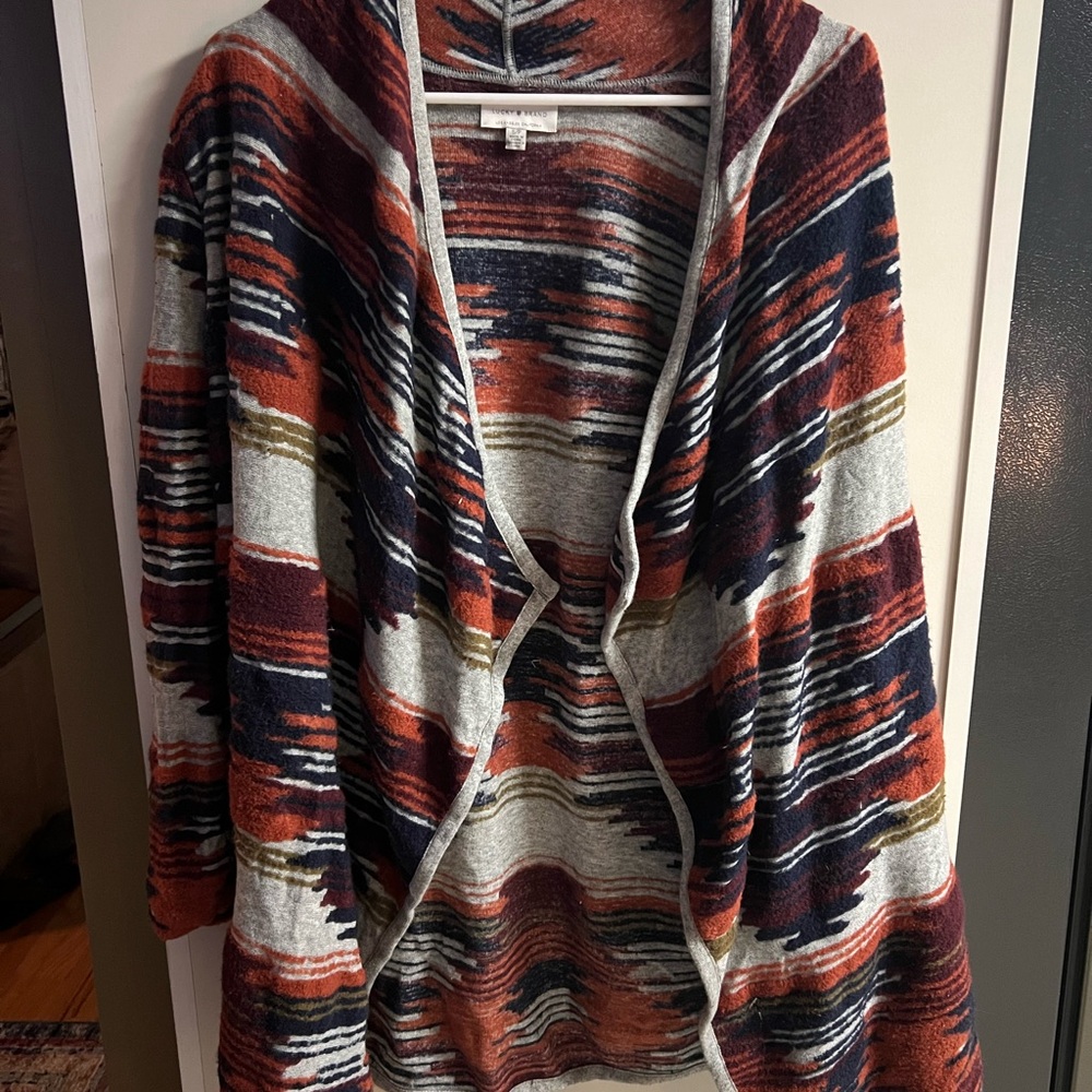 Vintage Lucky brand Aztec cardigan small